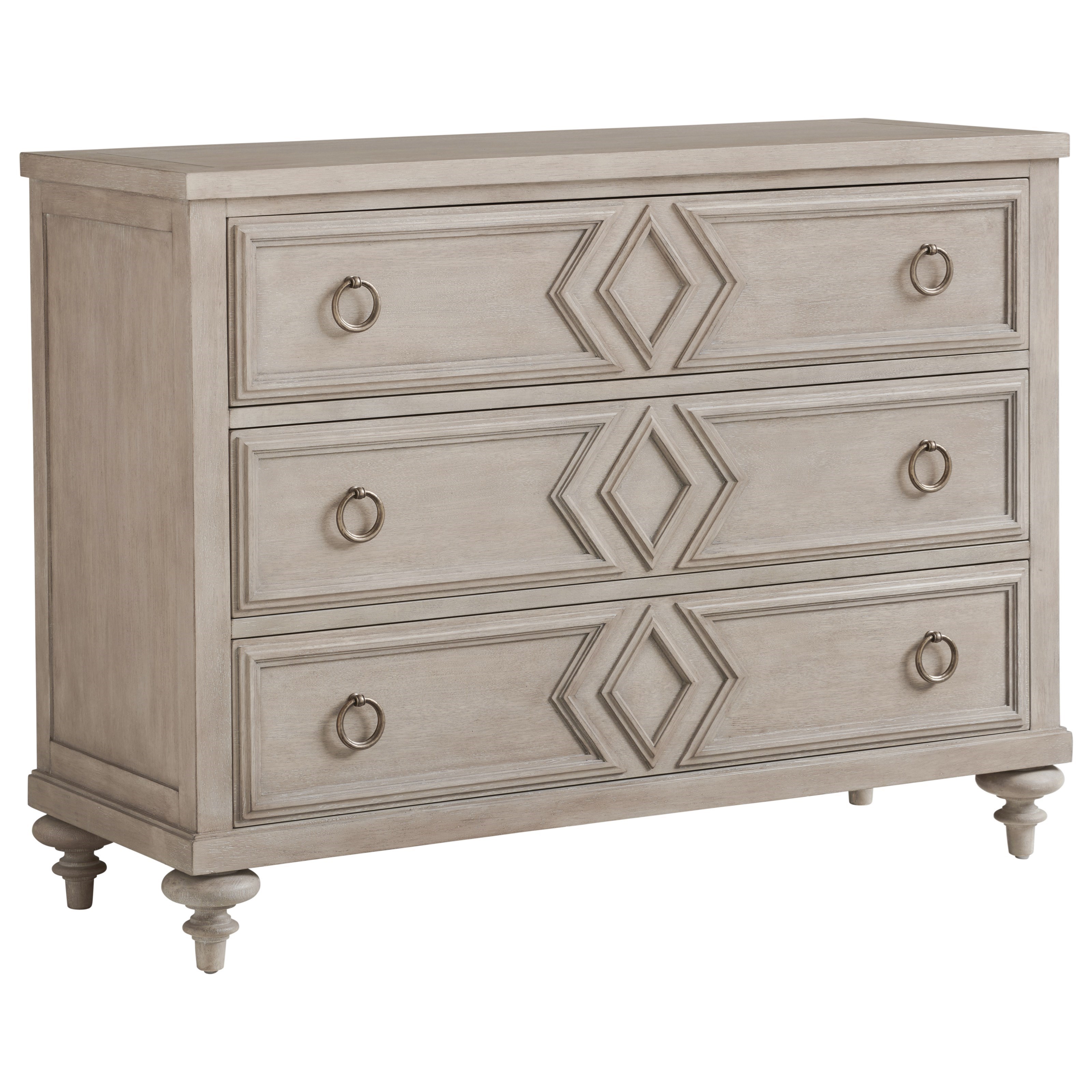 Barclay Butera Malibu Viewpoint 3Drawer Single Dresser with Diamond Drawer Fronts